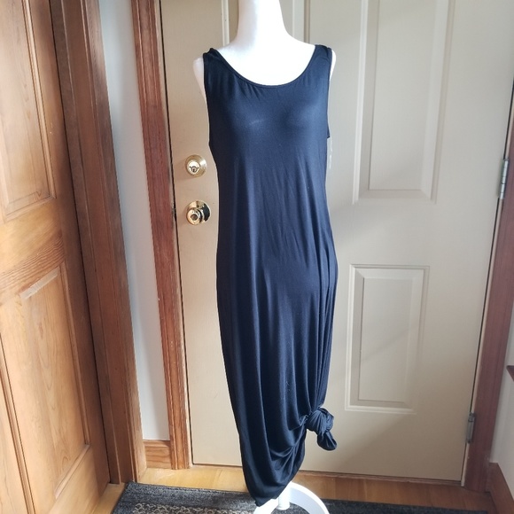 maxi dress with knot at bottom